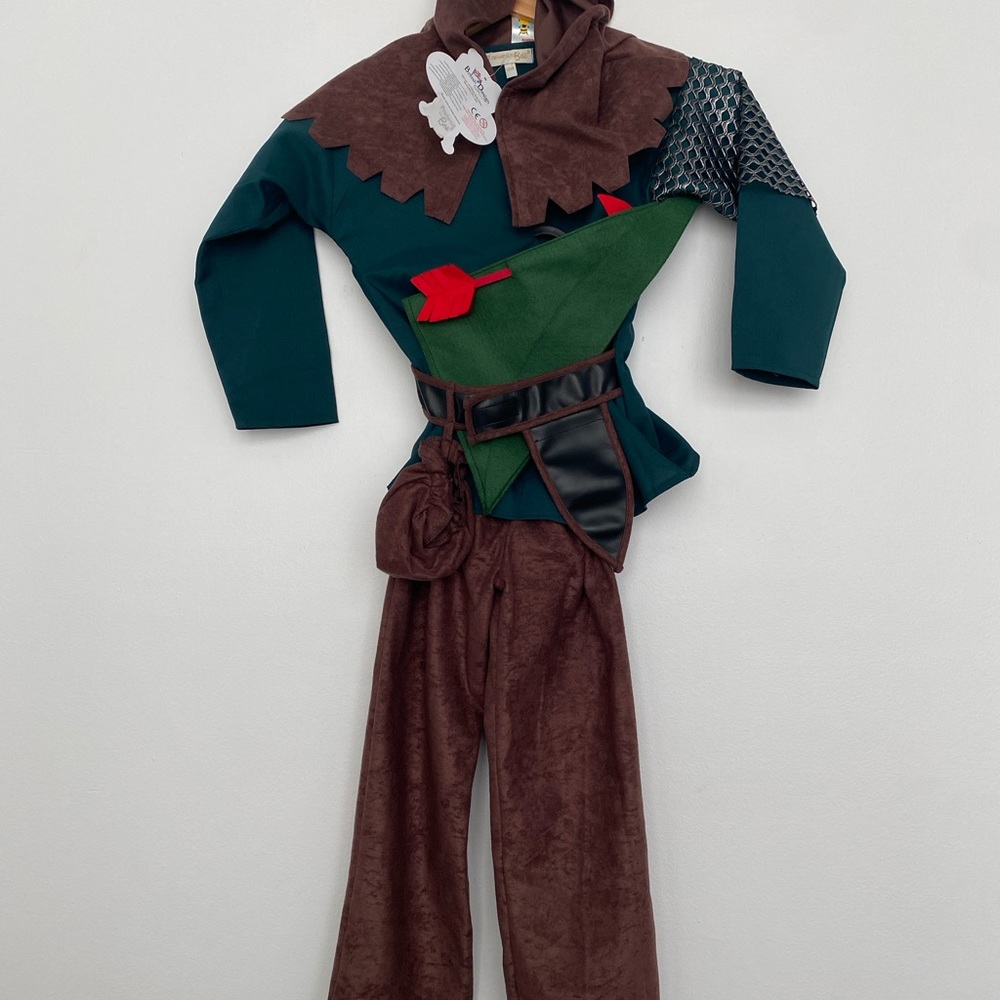 Size 5-7 PRETEND TO BEE Archer/Robin Hood Fancy Dress Costume for Kids